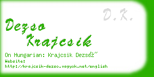 dezso krajcsik business card